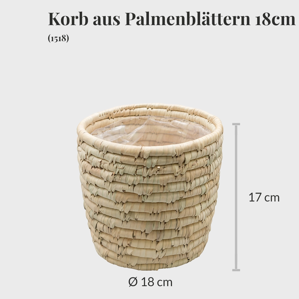 3 FÜR 2 Körbe aus Palmenblättern 18cm