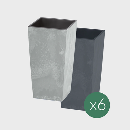 6er Übertopfset Vase Business Betoneffekt 61cm