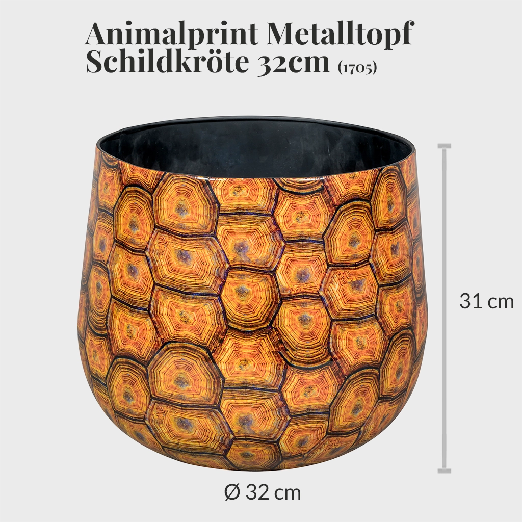 Animalprint Metalltopf 32cm