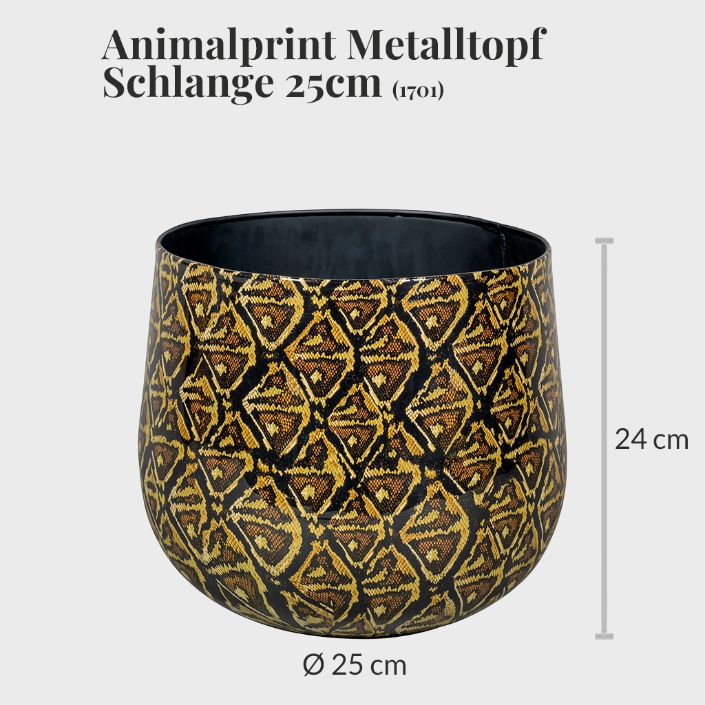 Animalprint Metalltopf 25cm