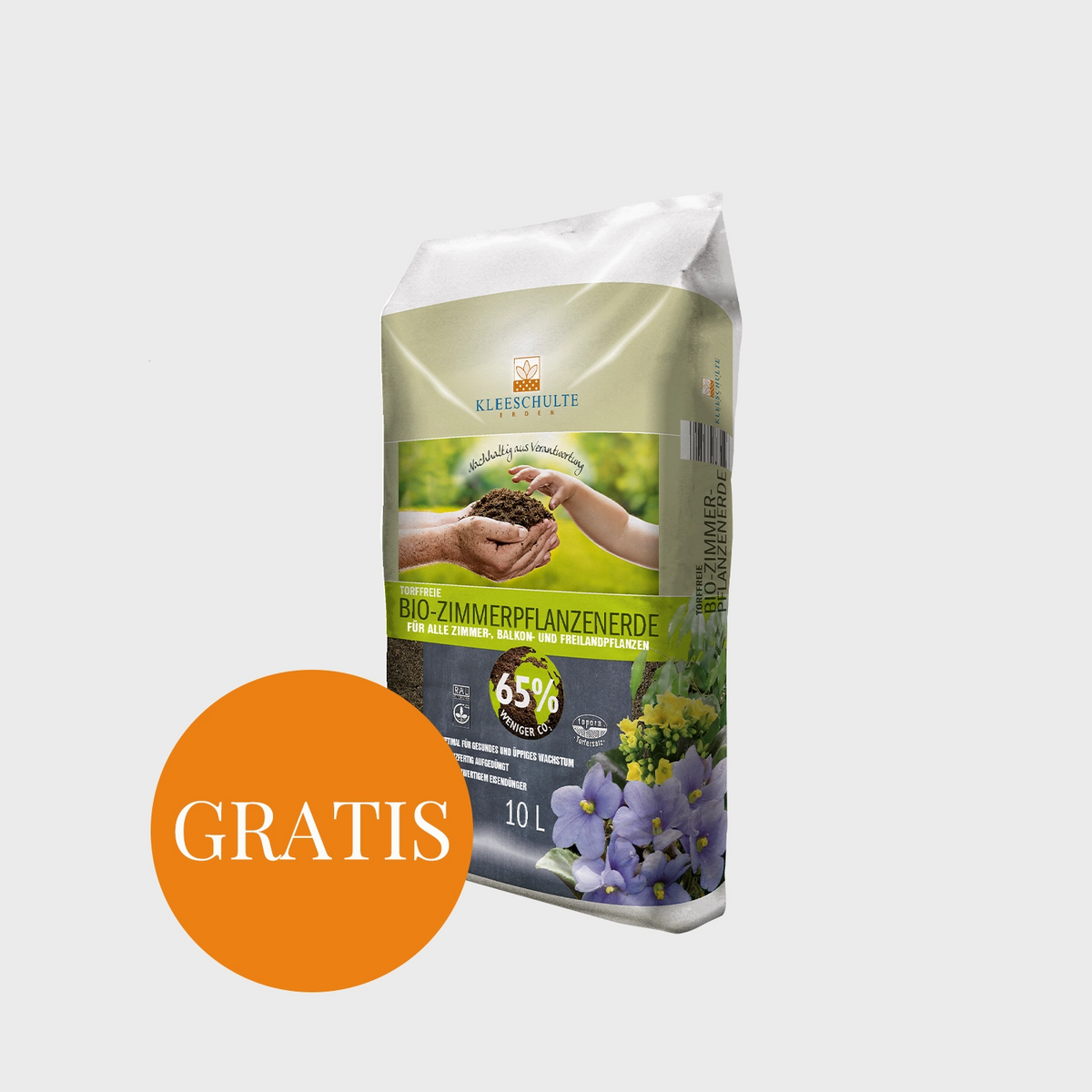 GRATIS Bio Blumen- & Zimmerpflanzenerde 10L