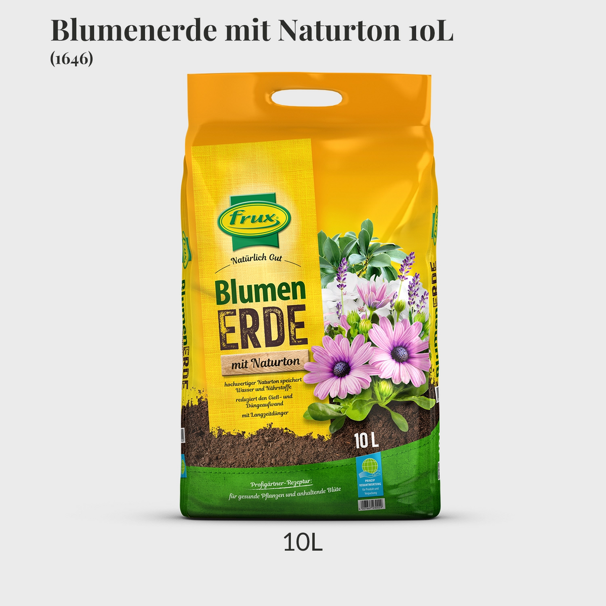 Blumenerde mit Naturton 10L torfreduziert