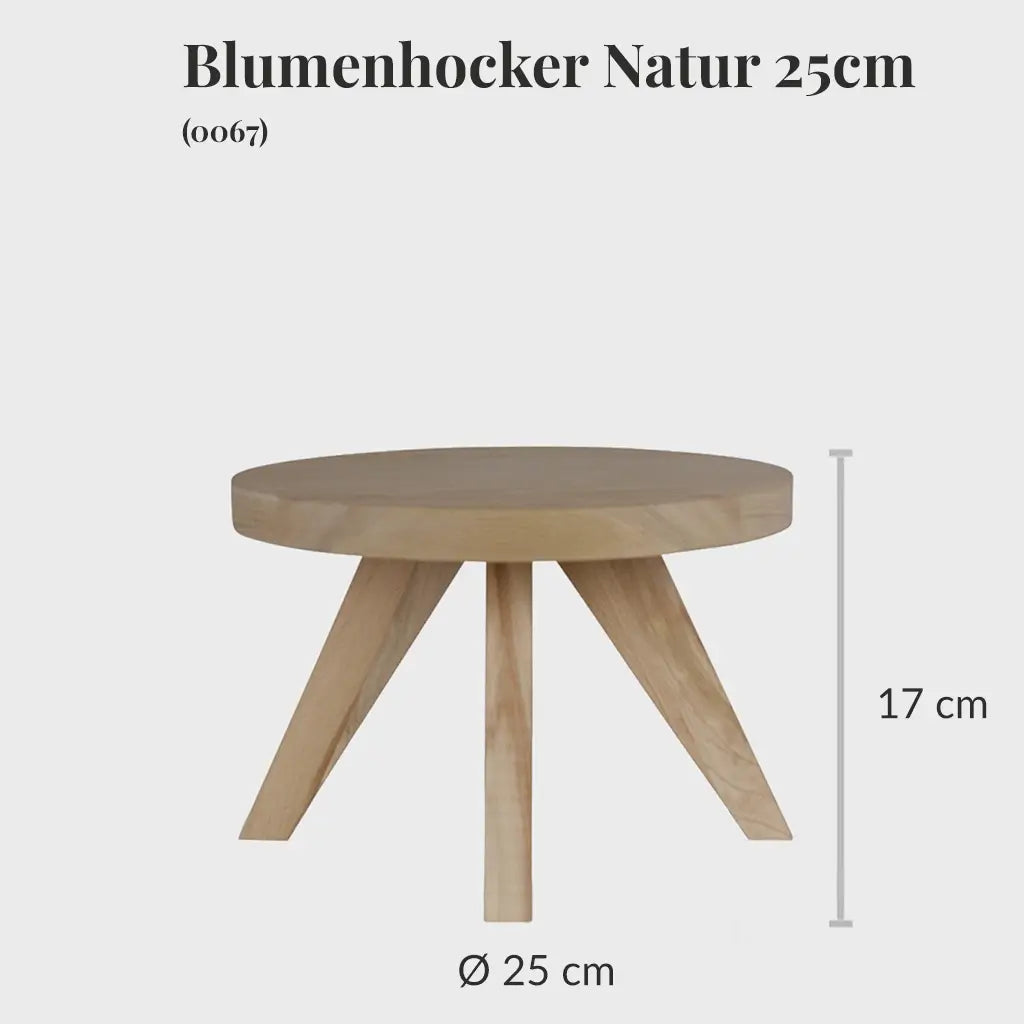 Holzhocker für Zimmerpflanzen 17cm Hoch
