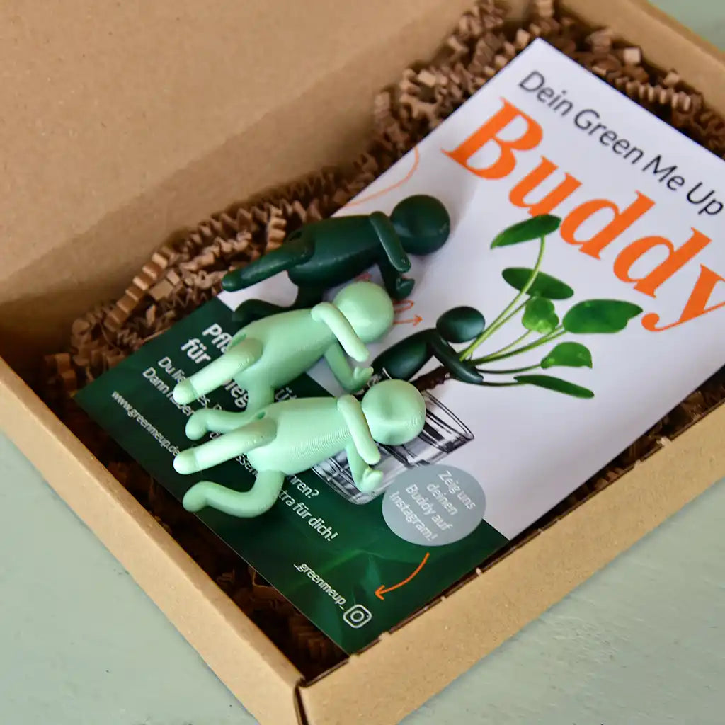 Green Me Up Buddy 3er Box Verpackung mit Flyer