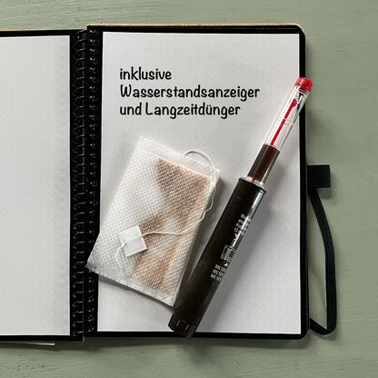 inklusive Wasserstandsanzeiger und langzeitdünger