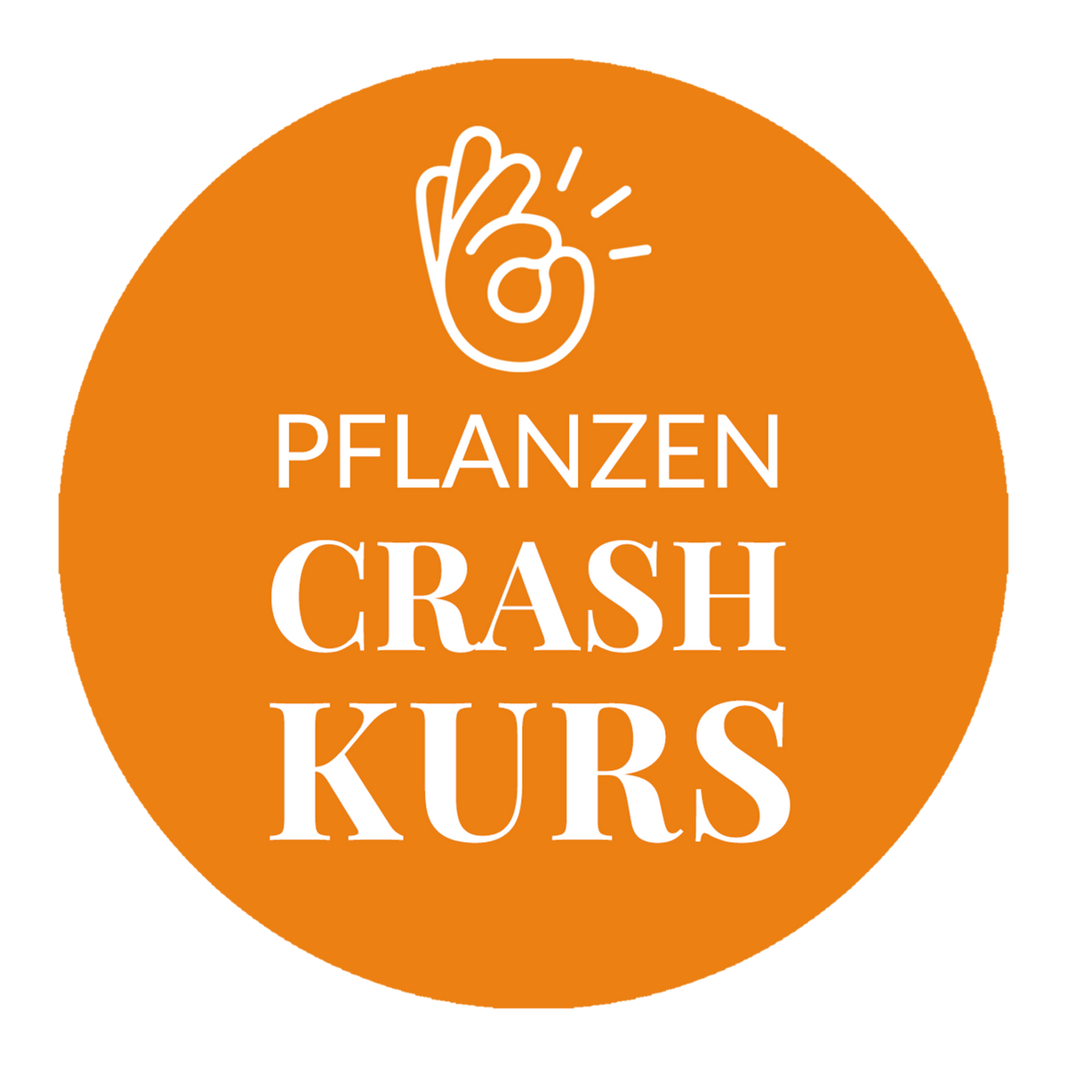 Pflanzen Crash Kurs - Logo in orange