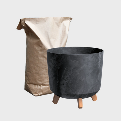 Pflanzgefäß Business Betoneffekt 28cm mit Blähton