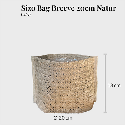 6er Übertopfset 2L 4S Weiß-Natur