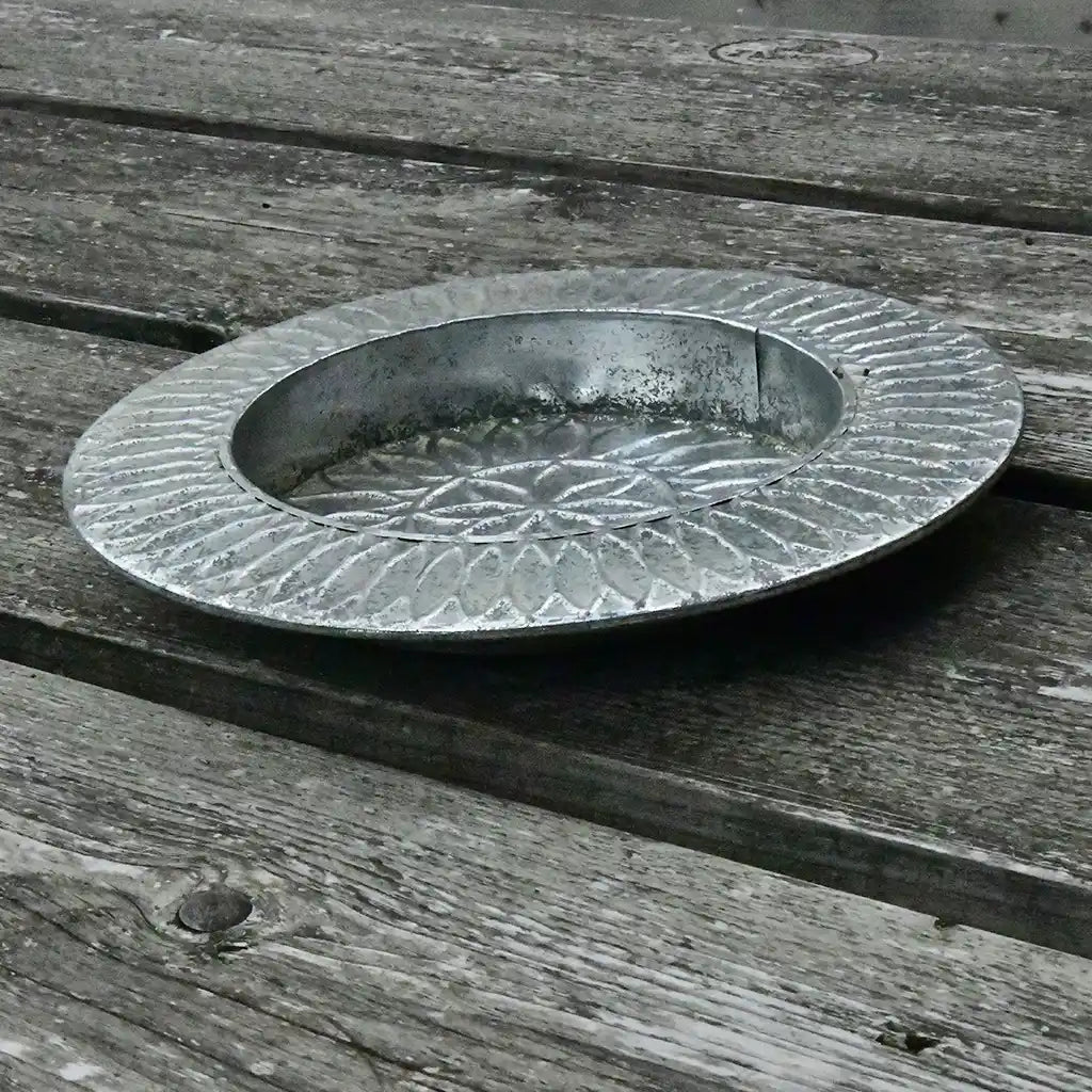 Tiefer Metallteller für Kränze 28cm