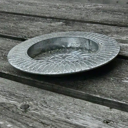 Tiefer Metallteller für Kränze 28cm