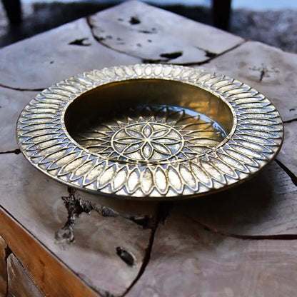 Tiefer Metallteller für Kränze 28cm