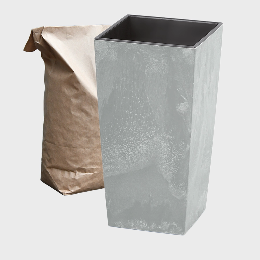 Vase Business Betoneffekt 61cm mit Blähton