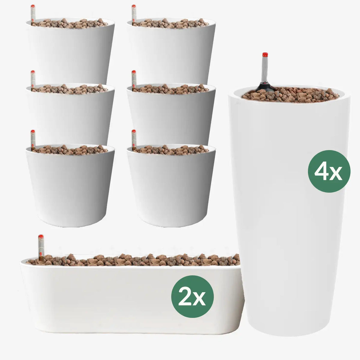 Übertöpfe Palettenset mit Vase Klassik