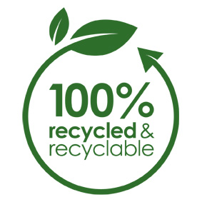 100% recycled & recyclable